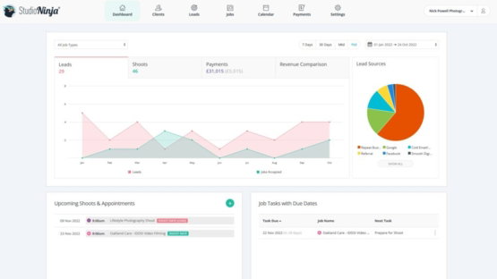 Studio Ninja — gestionale CRM per fotografi